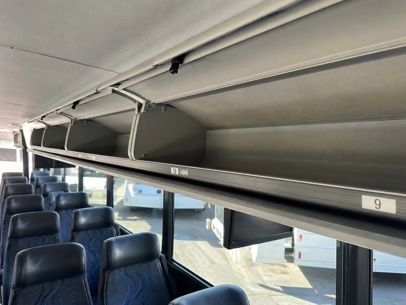 winter park charter bus overhead storage