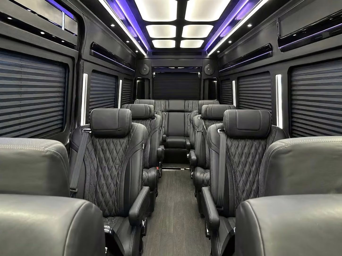winter park sprinter van rental with driver reclining seats
